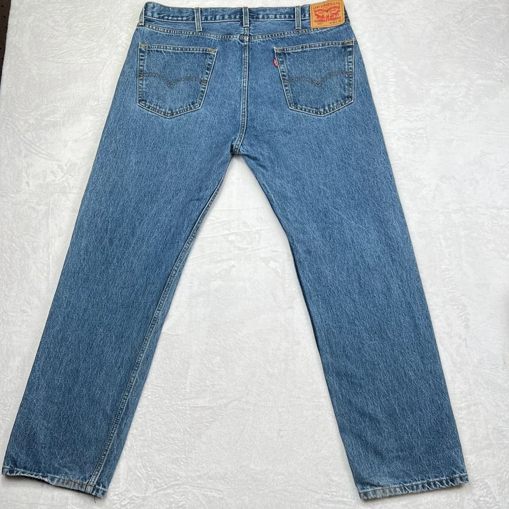 Levi's 505 Regular Fit Jeans Men W40 L32 Blue Denim Straight Leg 00505-4891